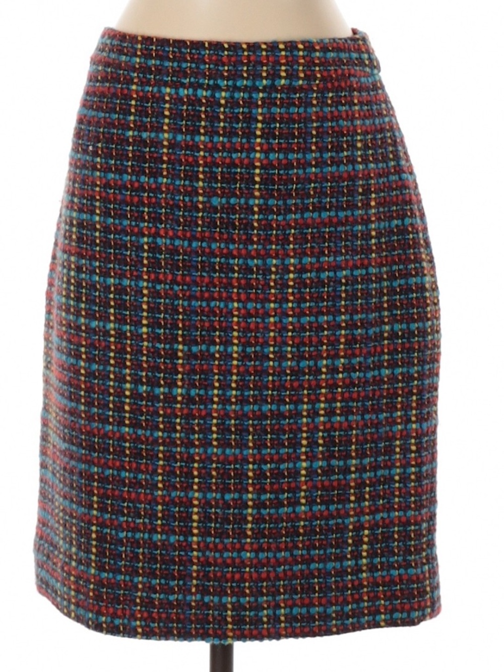 Kate Spade Multicolor Tweed Pencil Skirt in Red, Blue, Yellow 2